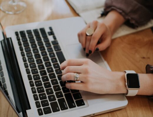 person using MacBook